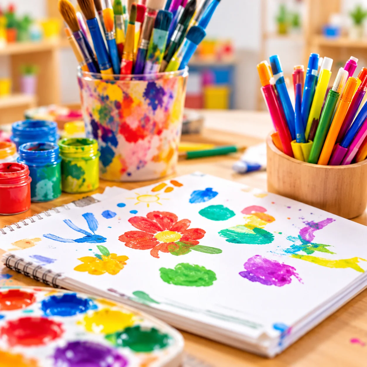 Drawing and colouring activity